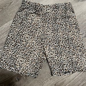 Cheetah biker shorts